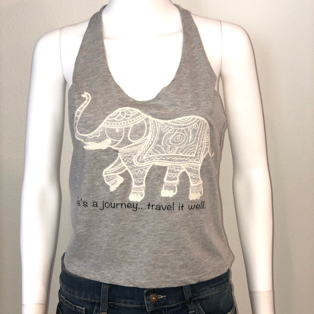 Classic Tee Tank  Elephant Appliqué